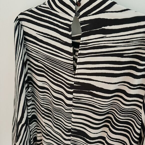 BANANA REPUBLIC - Zebra Print Midi Dress - Size 14 - Picture 4 of 4